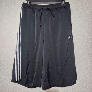 Black Athletic Women Shorts-Bermuda...Slits Both Sides...Size:8
